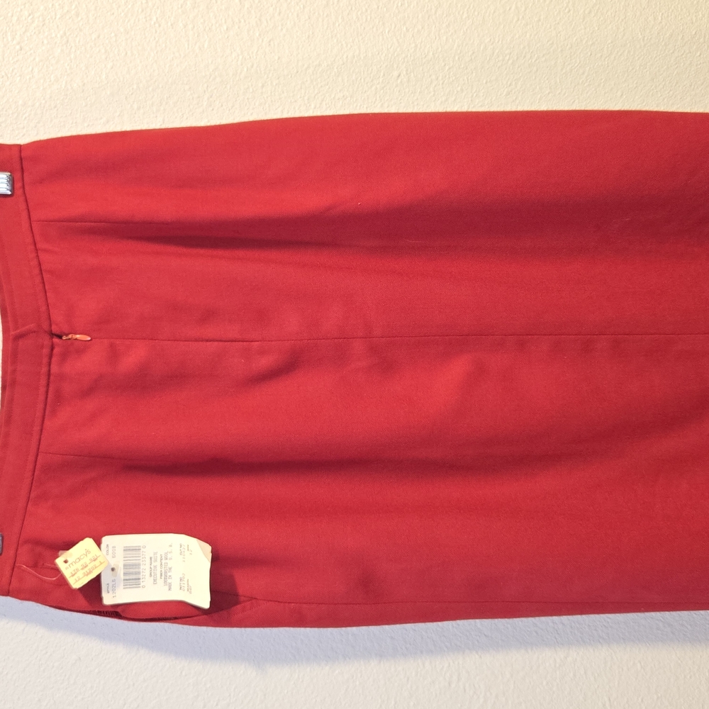 Evan Picone Vibrant Red Skirt